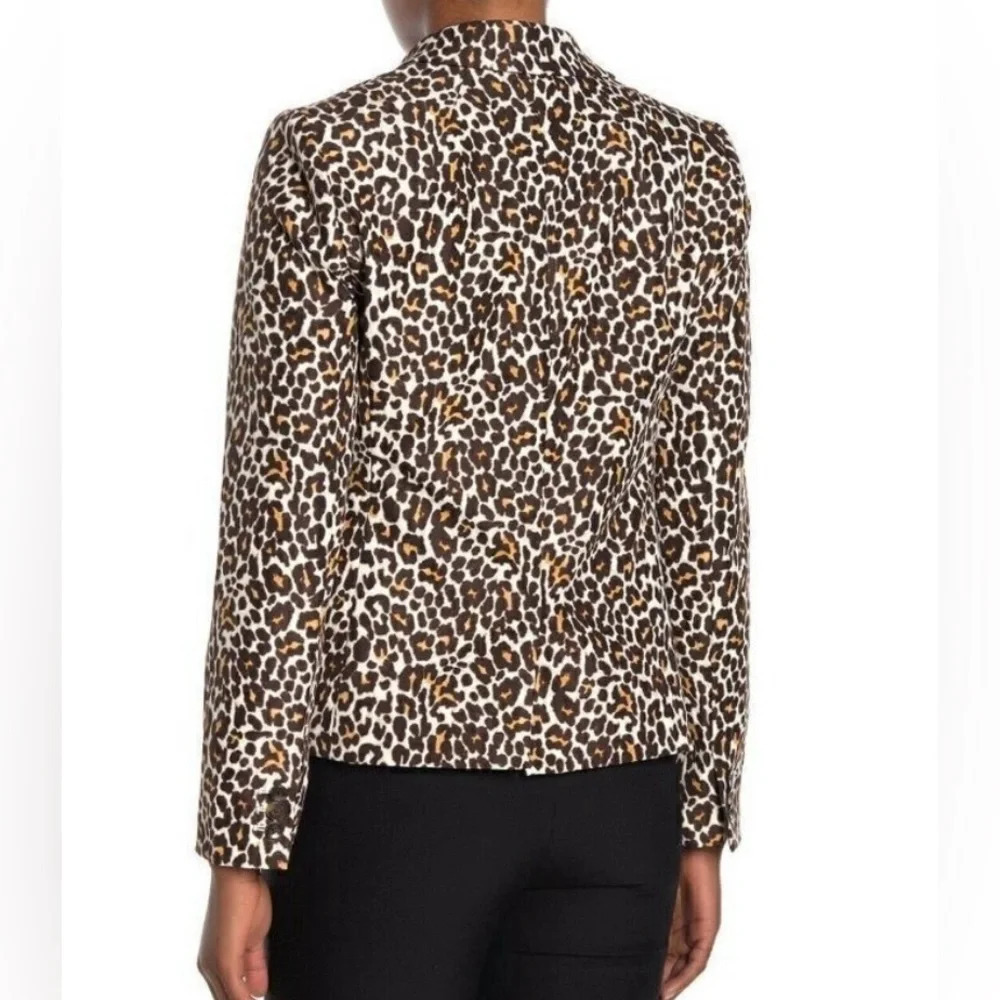 J. Crew schoolboy leopard cheetah print animal blazer fall - Picture 3 of 8